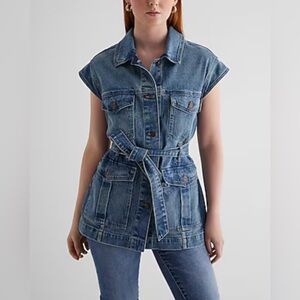 EXPRESS Women’s Belted Denim Vest